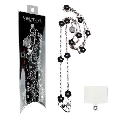 VOLTE-TEL NECK STRAP - ΑΛΥΣΙΔΑ ΛΑΙΜΟΥ ΓΙΑ ΘΗΚΕΣ SILVER VT418