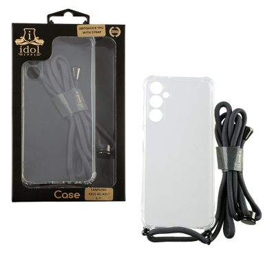 IDOL 1991 ΘΗΚΗ SAMSUNG A05S 4G A057 6.7" ANTISHOCK AIR TPU WITH STRAP FULL CAMERA PROTECTION ΔΙΑΦΑΝΗ
