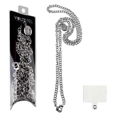 VOLTE-TEL NECK STRAP - ΑΛΥΣΙΔΑ ΛΑΙΜΟΥ ΓΙΑ ΘΗΚΕΣ SILVER VT423 120cm