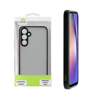 LIME ΘΗΚΗ SAMSUNG A54 5G A546 6.4" HARDSHELL FUSION FULL CAMERA PROTECTION BLACK WITH RED KEYS