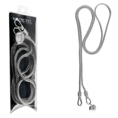 VOLTE-TEL NECK STRAP - ΑΛΥΣΙΔΑ ΛΑΙΜΟΥ 120cm ΓΙΑ ΘΗΚΕΣ SILVER VT413