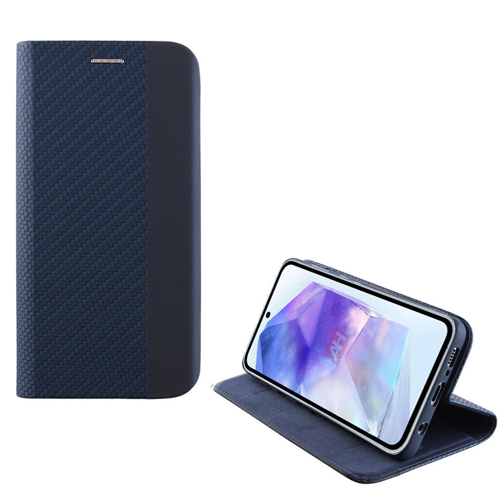 IDOL 1991 ΘΗΚΗ SAMSUNG A55 5G A556 6.5" ELITE ANTI-RFID BOOK STAND BLUE