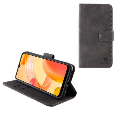 LIME ΘΗΚΗ REALME C30/C30s 6.5" ESSENTIAL MAGNET BOOK STAND CLIP GREY