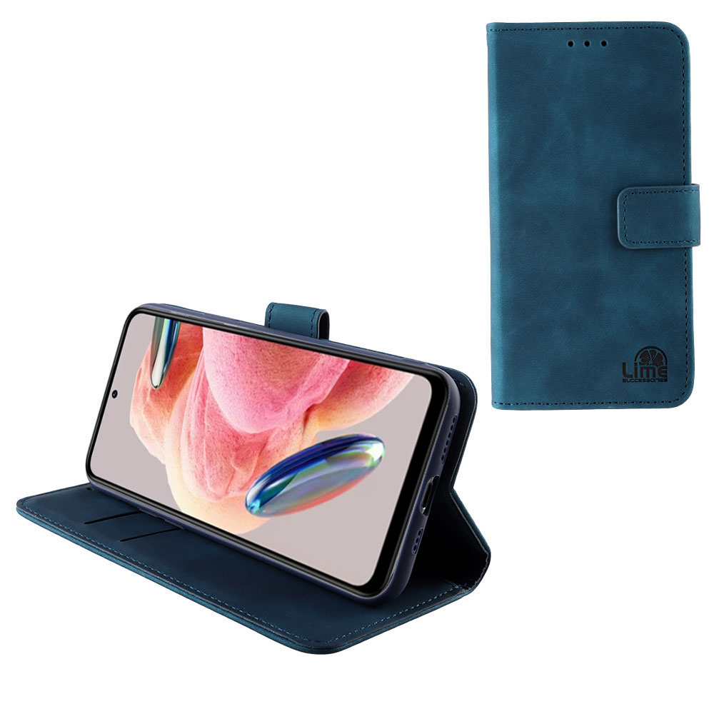 LIME ΘΗΚΗ XIAOMI REDMI NOTE 12 4G 6.67" ESSENTIAL MAGNET BOOK STAND CLIP DARK BLUE