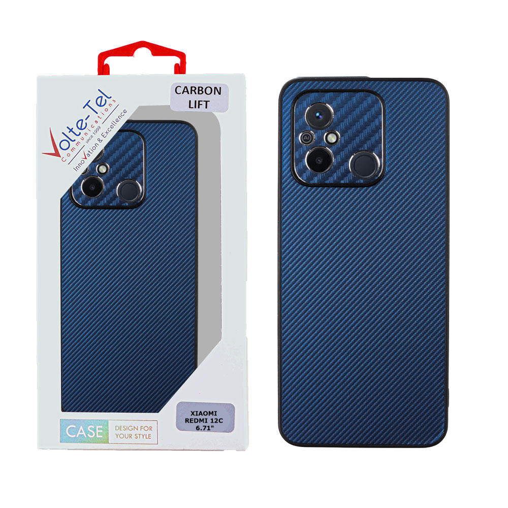 VOLTE-TEL ΘΗΚΗ XIAOMI REDMI 12C 6.71" CARBON LIFT FULL CAMERA PROTECTION BLUE