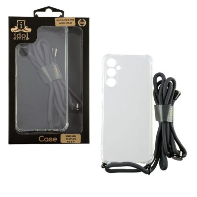 IDOL 1991 ΘΗΚΗ SAMSUNG S24 PLUS 5G S926 6.7" ANTISHOCK AIR TPU WITH STRAP FULL CAMERA PROTECTION ΔΙΑΦΑΝΗ
