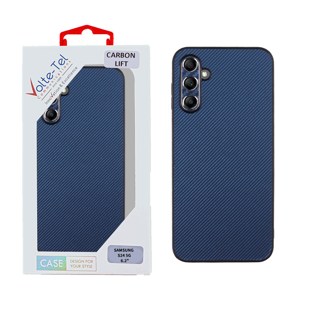 VOLTE-TEL ΘΗΚΗ SAMSUNG S24 5G S921 6.2" CARBON LIFT FULL CAMERA PROTECTION BLUE