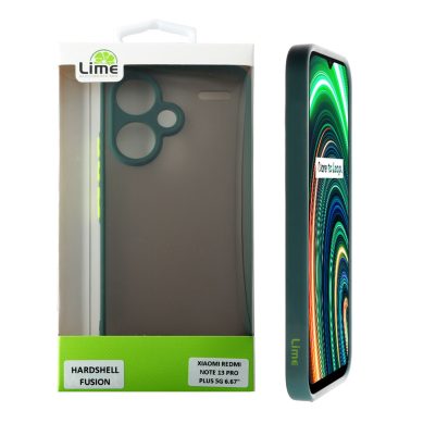 LIME ΘΗΚΗ XIAOMI REDMI NOTE 13 PRO PLUS 5G 6.67" HARDSHELL FUSION FULL CAMERA PROTECTION GREEN WITH YELLOW KEYS