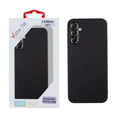 VOLTE-TEL ΘΗΚΗ SAMSUNG A35 5G A356 6.6" CARBON LIFT FULL CAMERA PROTECTION BLACK