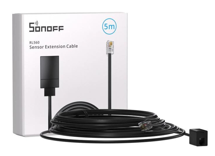 SONOFF καλώδιο προέκτασης RL560 για αισθητήρες, RJ11, 5m, μαύρο - Image 3