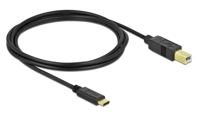 DELOCK καλώδιο USB-C σε USB Type B 83330, 2m, μαύρο - Image 2