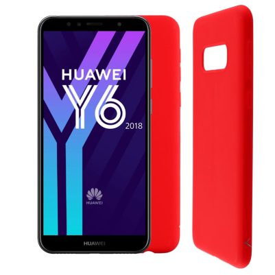 VOLTE-TEL ΘΗΚΗ HUAWEI Y6 2018/Y6 PRIME 2018/HONOR 7A 5.7" SILICON TPU RED