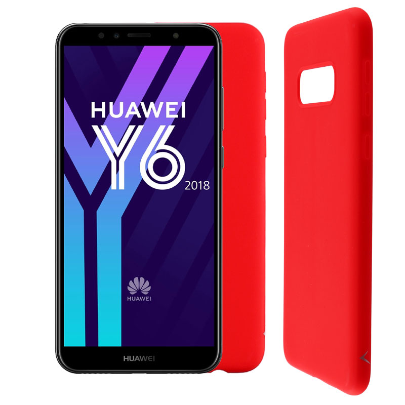 VOLTE-TEL ΘΗΚΗ HUAWEI Y6 2018/Y6 PRIME 2018/HONOR 7A 5.7" SILICON TPU RED