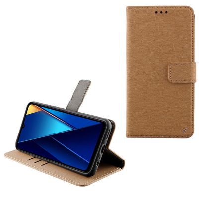 VOLTE-TEL ΘΗΚΗ XIAOMI POCO C65 6.74" ALLURE MAGNET BOOK STAND CLIP GOLD
