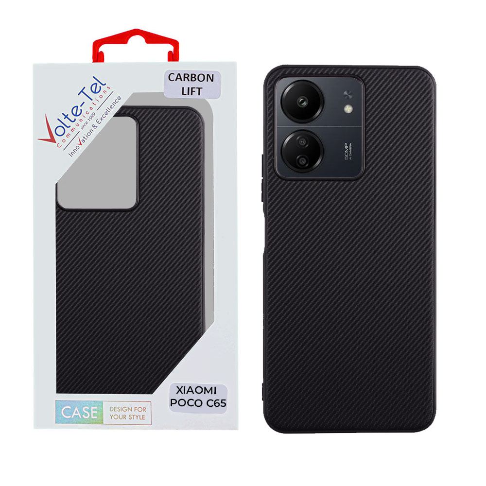 VOLTE-TEL ΘΗΚΗ XIAOMI POCO C65 6.74" CARBON LIFT CAMERA GUARD PROTECTION BLACK