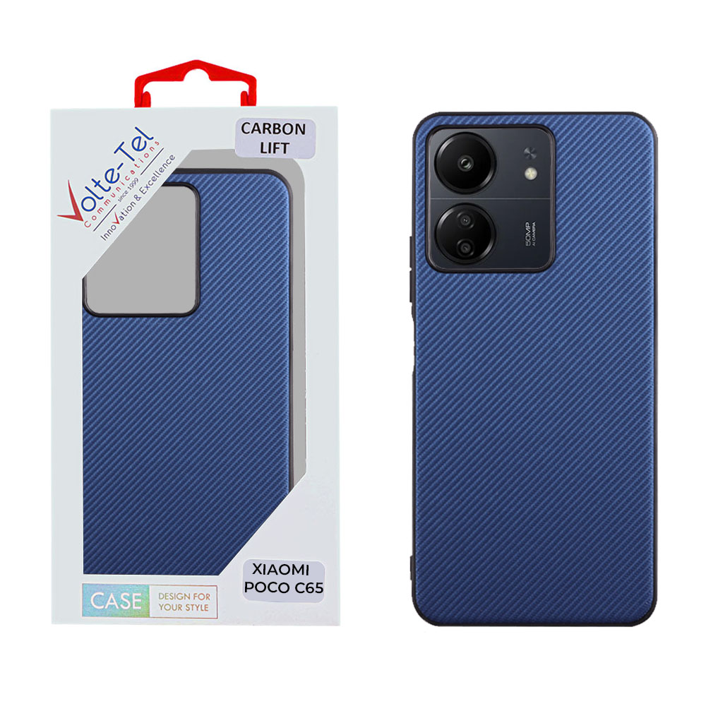 VOLTE-TEL ΘΗΚΗ XIAOMI POCO C65 6.74" CARBON LIFT CAMERA GUARD PROTECTION BLUE