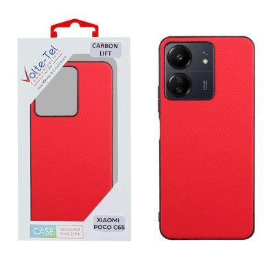 VOLTE-TEL ΘΗΚΗ XIAOMI POCO C65 6.74" CARBON LIFT CAMERA GUARD PROTECTION RED