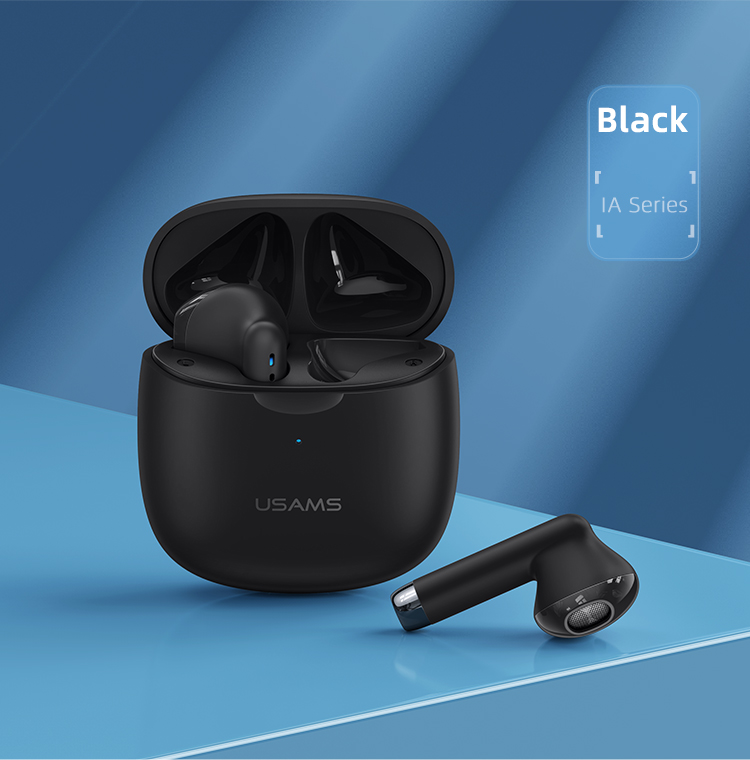 USAMS earphones IA04 με θήκη φόρτισης, True Wireless, Φ13mm, μαύρα - Image 3