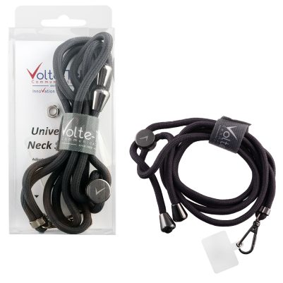 VOLTE-TEL NECK STRAP - ΛΟΥΡΑΚΙ ΛΑΙΜΟΥ ΓΙΑ ΘΗΚΕΣ ΣΚΟΥΡΟ ΓΚΡΙ VT11