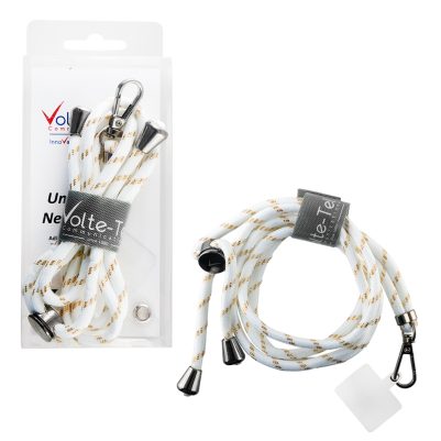 VOLTE-TEL NECK STRAP - ΛΟΥΡΑΚΙ ΛΑΙΜΟΥ ΓΙΑ ΘΗΚΕΣ ΑΣΠΡΟ-ΧΡΥΣΟ VT35