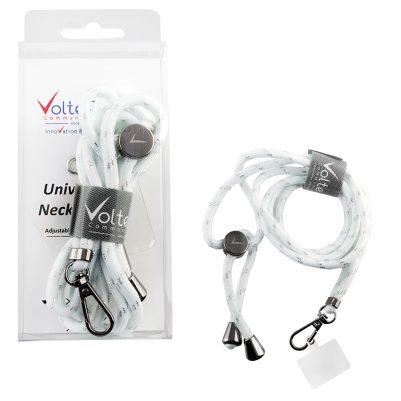 VOLTE-TEL NECK STRAP - ΛΟΥΡΑΚΙ ΛΑΙΜΟΥ ΓΙΑ ΘΗΚΕΣ ΑΣΠΡΟ-ΑΣΗΜΙ VT36