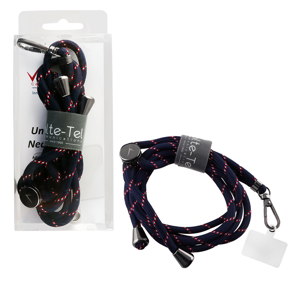 VOLTE-TEL NECK STRAP - ΛΟΥΡΑΚΙ ΛΑΙΜΟΥ ΓΙΑ ΘΗΚΕΣ ΜΠΛΕ ΜΕ ΡΙΓΕΣ ΑΣΠΡΕΣ ΚΑΙ ΚΟΚΚΙΝΕΣ VT05