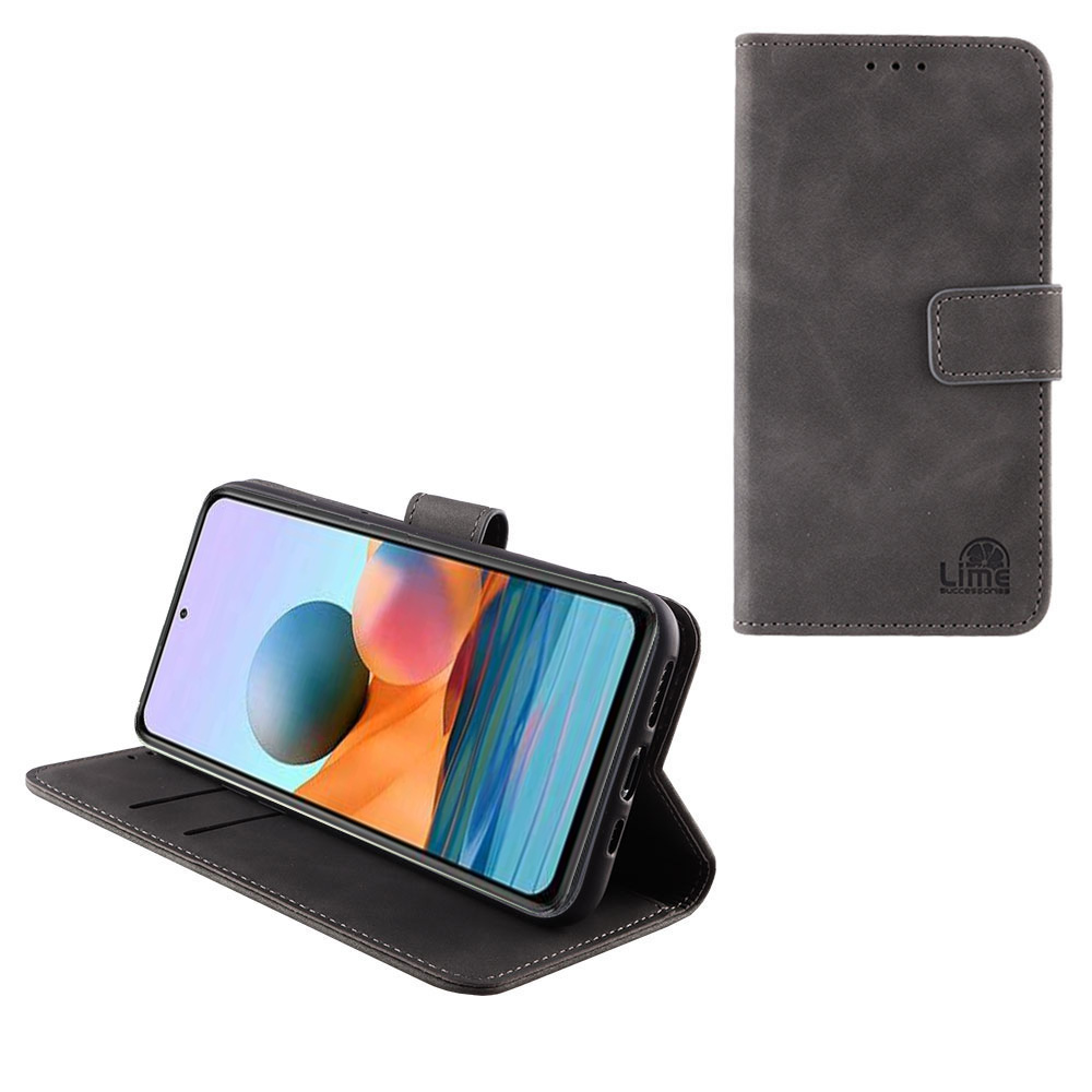 LIME ΘΗΚΗ SAMSUNG A55 5G A556 6.6" ESSENTIAL MAGNET BOOK STAND CLIP GREY