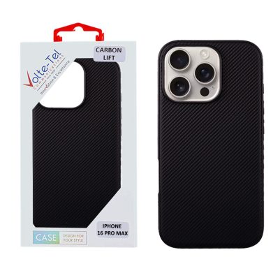 VOLTE-TEL ΘΗΚΗ IPHONE 16 PRO MAX 6.9" CARBON LIFT CAMERA GUARD BLACK