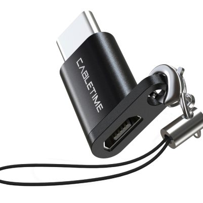 CABLETIME αντάπτορας USB Type-C σε USB Micro CMBF, μαύρος