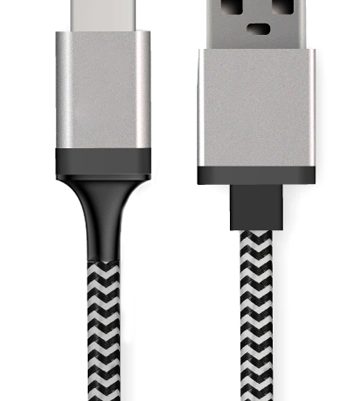 POWERTECH καλώδιο USB σε USB-C CAB-U130, 8mm tip, 25W, 1.5m, μαύρο-γκρι