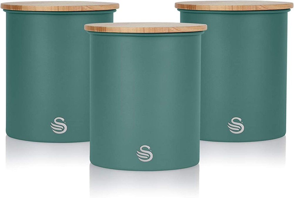 Swan Nordic Set Of 3 Canisters - Πράσινο