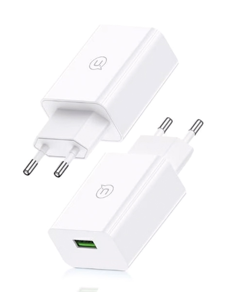 USAMS φορτιστής τοίχου SCXLTZ03 με καλώδιο Lightning, USB, 18W, λευκός - Image 3