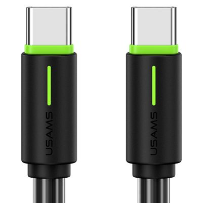USAMS καλώδιο USB-C US-SJ734, 60W, 480Mbps, 1m, μαύρο