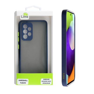 LIME ΘΗΚΗ SAMSUNG A52S/A52 A525/A526/A528 6.5" HARDSHELL FUSION FULL CAMERA PROTECTION BLUE WITH YELLOW KEYS