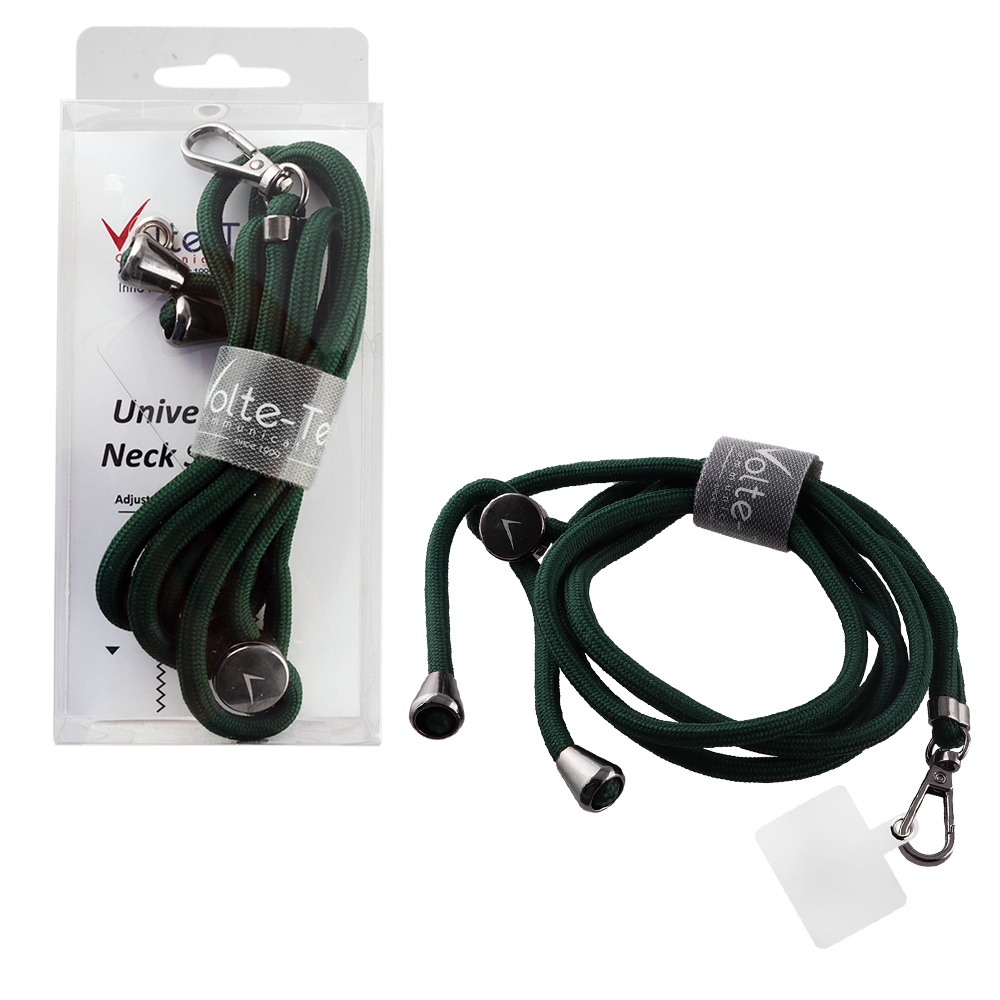 VOLTE-TEL NECK STRAP - ΛΟΥΡΑΚΙ ΛΑΙΜΟΥ ΓΙΑ ΘΗΚΕΣ ΣΚΟΥΡΟ ΠΡΑΣΙΝΟ VT09