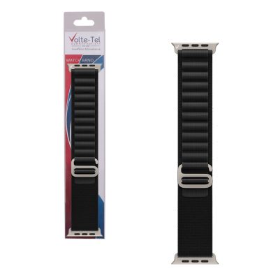 VOLTE-TEL ΛΟΥΡΑΚΙ ΡΟΛΟΓΙΟΥ APPLE WATCH 42/44/45/49mm ALPINE LOOP BLACK VT105 SIZE L