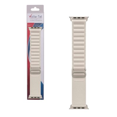 VOLTE-TEL ΛΟΥΡΑΚΙ ΡΟΛΟΓΙΟΥ APPLE WATCH 42/44/45/49mm ALPINE LOOP WHITE VT105 SIZE L