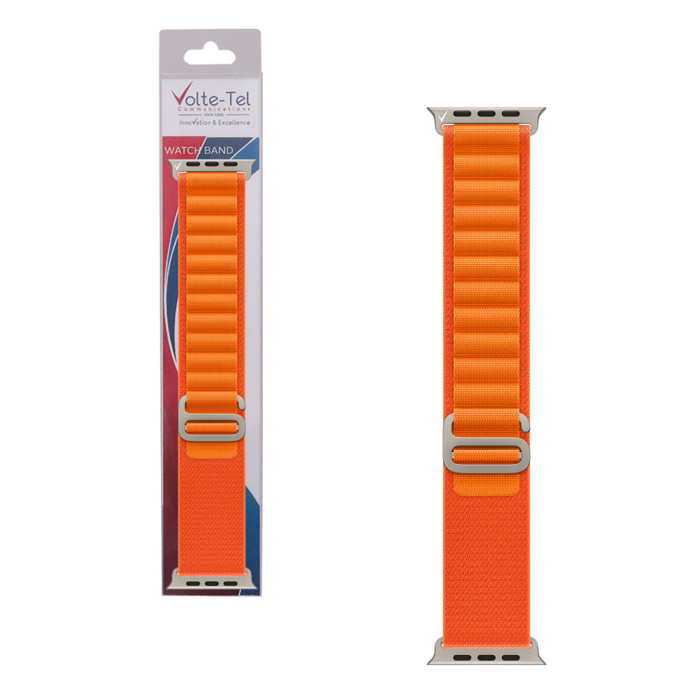 VOLTE-TEL ΛΟΥΡΑΚΙ ΡΟΛΟΓΙΟΥ APPLE WATCH 42/44/45/49mm ALPINE LOOP ORANGE VT105 SIZE L
