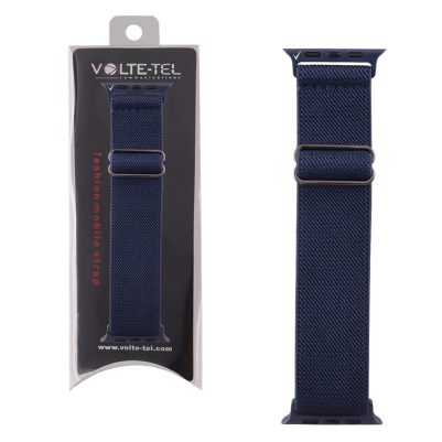 VOLTE-TEL ΛΟΥΡΑΚΙ ΡΟΛΟΓΙΟΥ APPLE WATCH 42/44/45/49mm ELASTIC BRAIDED NYLON DARK BLUE VT101