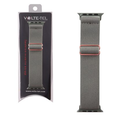 VOLTE-TEL ΛΟΥΡΑΚΙ ΡΟΛΟΓΙΟΥ APPLE WATCH 42/44/45/49mm ELASTIC BRAIDED NYLON MINT GREEN VT101