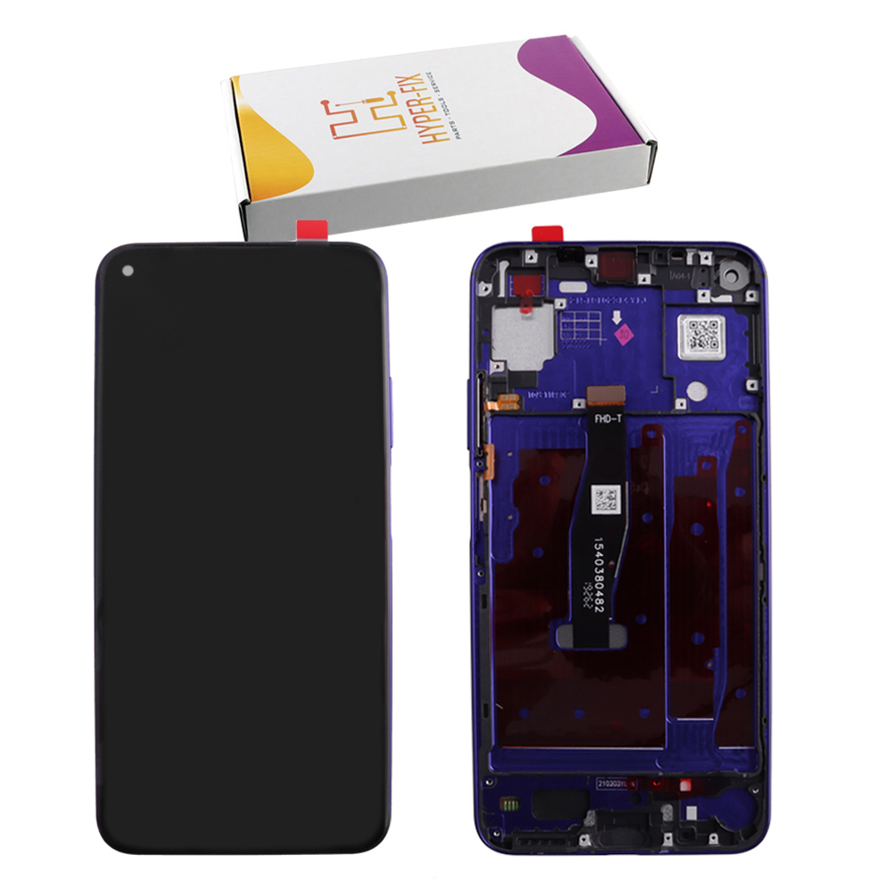 HONOR 20/HUAWEI NOVA 5T ΟΘΟΝΗ + TOUCH SCREEN + LENS + FRAME HF-02353EBH PURPLE HYPER-FIX SERVICE PACK