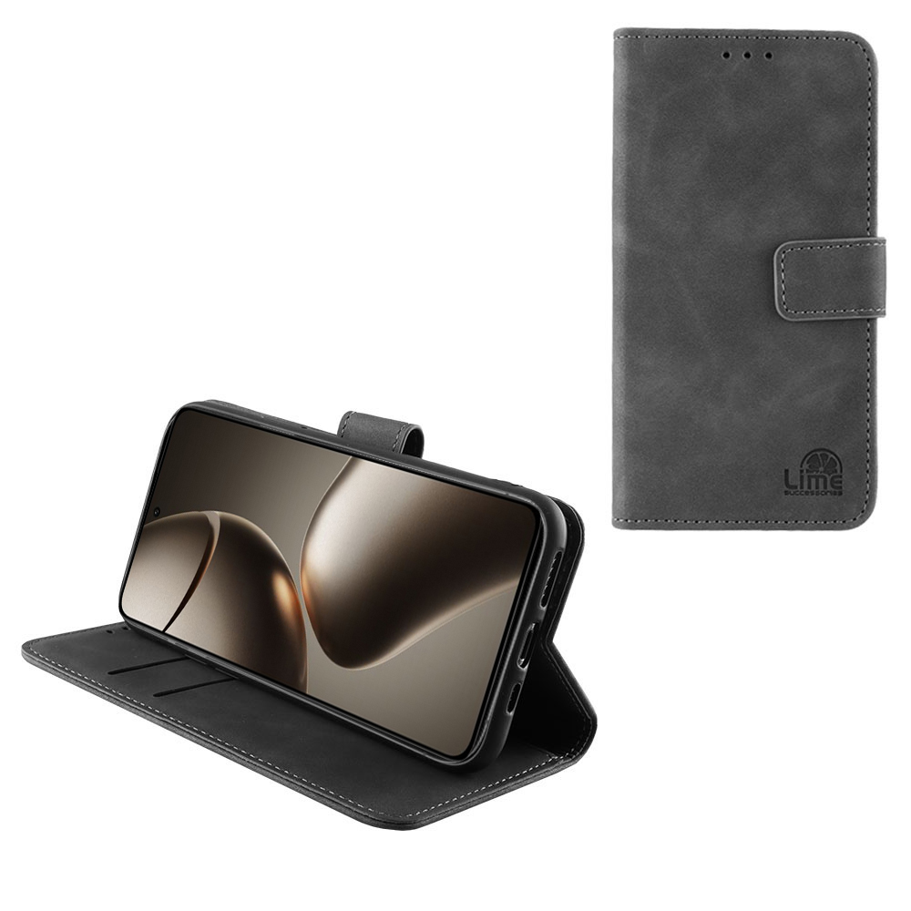 LIME ΘΗΚΗ XIAOMI 14T PRO 5G 6.67" ESSENTIAL MAGNET BOOK STAND CLIP GREY