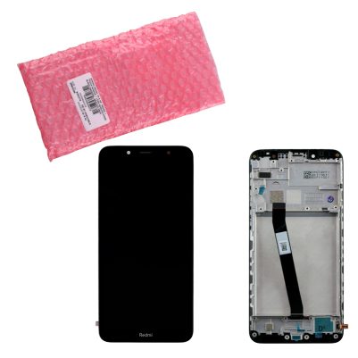 XIAOMI REDMI 7A ΟΘΟΝΗ + TOUCH SCREEN + LENS + FRAME 560610122000 BLACK ORIGINAL SERVICE PACK