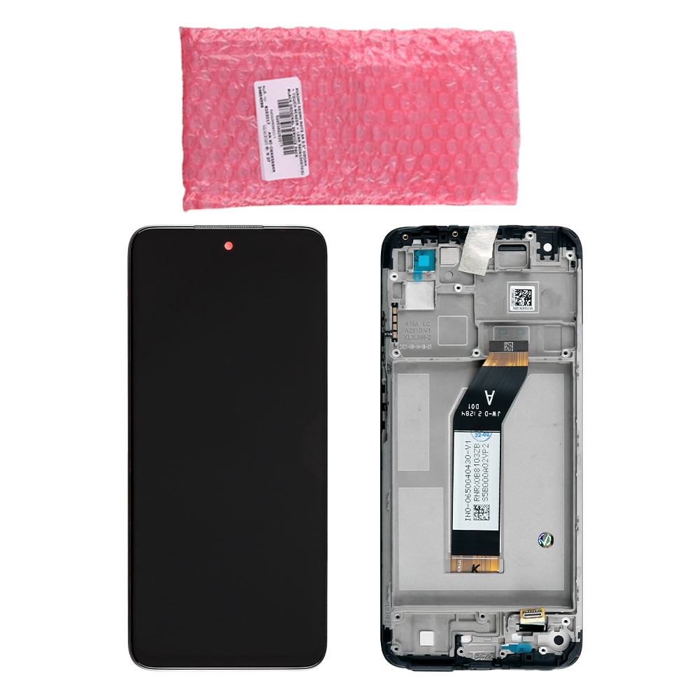 XIAOMI REDMI 10 4G ΟΘΟΝΗ + TOUCH SCREEN + LENS + FRAME 560002K19A00 BLACK ORIGINAL SERVICE PACK