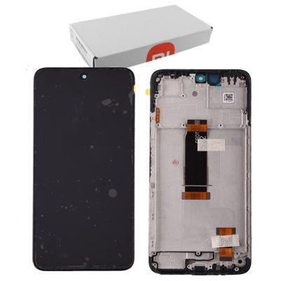XIAOMI REDMI 13 4G/5G/ POCO M6 4G ΟΘΟΝΗ + TOUCH SCREEN + LENS + FRAME 560001N19A00 BLACK ORIGINAL SERVICE PACK
