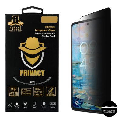 IDOL 1991 TEMPERED GLASS TCL 50 NXTPAPER 6.8" 9H 0.25mm PRIVACY ANTISPY SEMI CURVED FULL GLUE BLACK