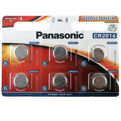 PANASONIC ΜΠΑΤΑΡΙΕΣ ΝΟΜΙΣΜΑΤΟΣ ΛΙΘΙΟΥ 3V CR2016 1 ΤΕΜ. 6/BLISTER