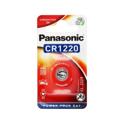 PANASONIC ΜΠΑΤΑΡΙΕΣ ΝΟΜΙΣΜΑΤΟΣ ΛΙΘΙΟΥ CR1220 / DL1220 / BR1220 3V 35mAh 1/BLISTER