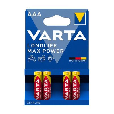 VARTA ΑΛΚΑΛΙΚΕΣ ΜΠΑΤΑΡΙΕΣ LR03/SIZE AAA 1.5V ALKALINE MAX POWER 4/BLISTER