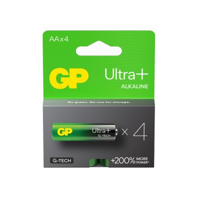 GP ΑΛΚΑΛΙΚΕΣ ΜΠΑΤΑΡΙΕΣ LR06/SIZE AA 1.5V ULTRA PLUS ALKALINE G-TECH +200% MORE POWER 4/BLISTER